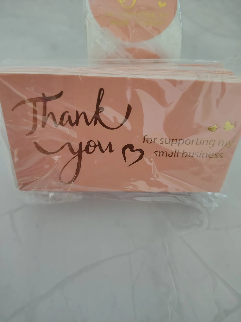 50 Thank You Cards 500 Thank You Stickers Support Small Business Cards